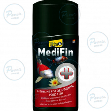 Средство Tetra Pond MediFin для прудовых рыб, лекарственное средство против инфекций и болезней, 1 л на 20 000 л