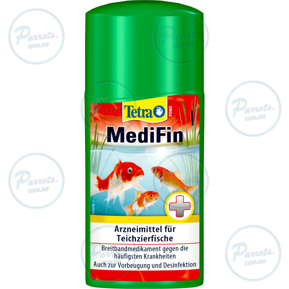 Средство Tetra Pond MediFin лекарственное против инфекций и болезней прудовых рыб, 250 мл на 5000 л