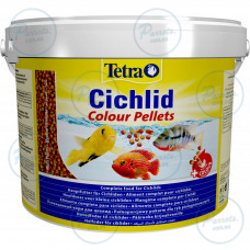 Корм Tetra Cichlid Colour для всіх цихлід, для яскравості забарвлення, 10 л (гранули)