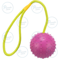 Іграшка  Trixie М'яч на мотузці з ручкою для собак, 30 см, d-7 см