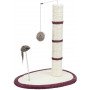 Когтеточка Trixie столбик с мышкой на пружине для кошек, 40х30х50 см (сизаль/плюш)