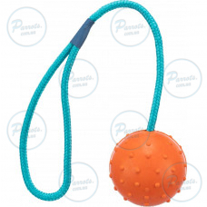 Іграшка  Trixie М'яч на мотузці з ручкою для собак, 30 см, d-6 см