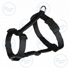 Шлея Trixie для собак Classic нейлон чорна розмір M-L 50-75 см/20 мм
