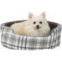 Лежак Trixie Lucky для собак, до клітки з пінопластовою підкладкою, хлопок/фліс, 45х35 см (сірий/білий)
