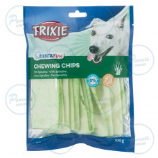 Лакомство Trixie Denta Fun для собак Пластинки для чистки зубов со спирулиной 100 г