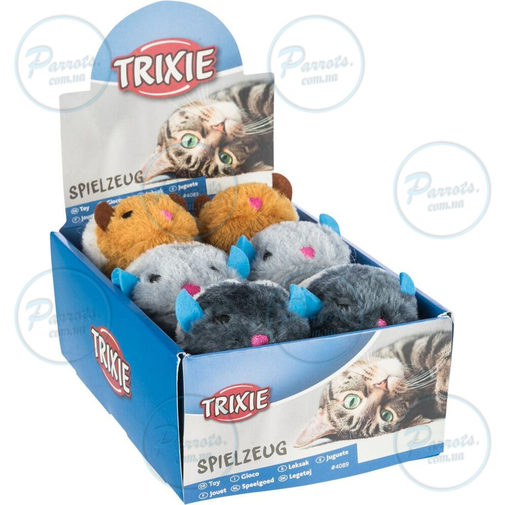 Іграшка Trixie Миша хутряна для котів, вібруюча, 7-10 см