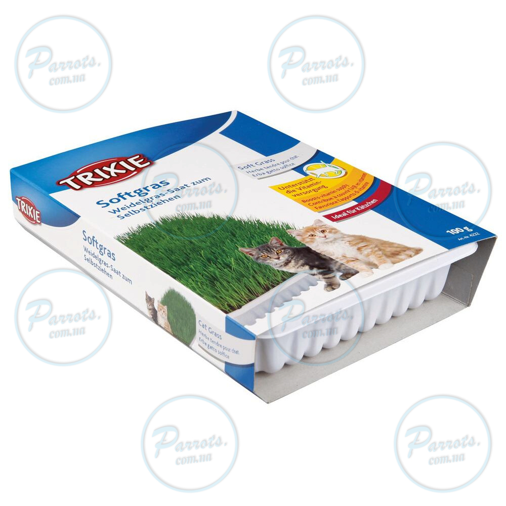Трава Trixie Soft Grass для котів та кошенят контейнер пластик 100 г
