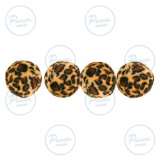 Набір іграшок Trixie М'ячики леопардові для котів, з брязкальцем, 4 шт