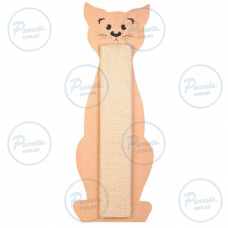 Когтеточка Trixie в форме кота из сизаля и кошачьей мятой 21 х 56 см бежевая