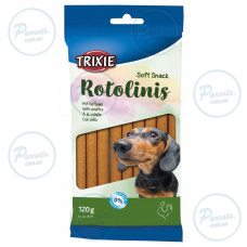 Лакомство Trixie Soft Snack Rotolinis для собак палочки с мясом домашних птиц 120 г