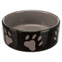 Миска Trixie для собак, керамічна, з лапками, 12 см, 300 мл (коричнева)