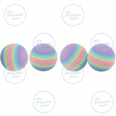 Набір іграшок Trixie М'ячі кольорові для котів, d:4 см, 4 шт (спінена гума)
