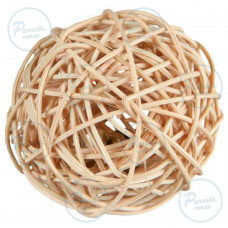 Игрушка Trixie Мяч с погремушкой для грызунов, d:4 см (натуральные материалы)