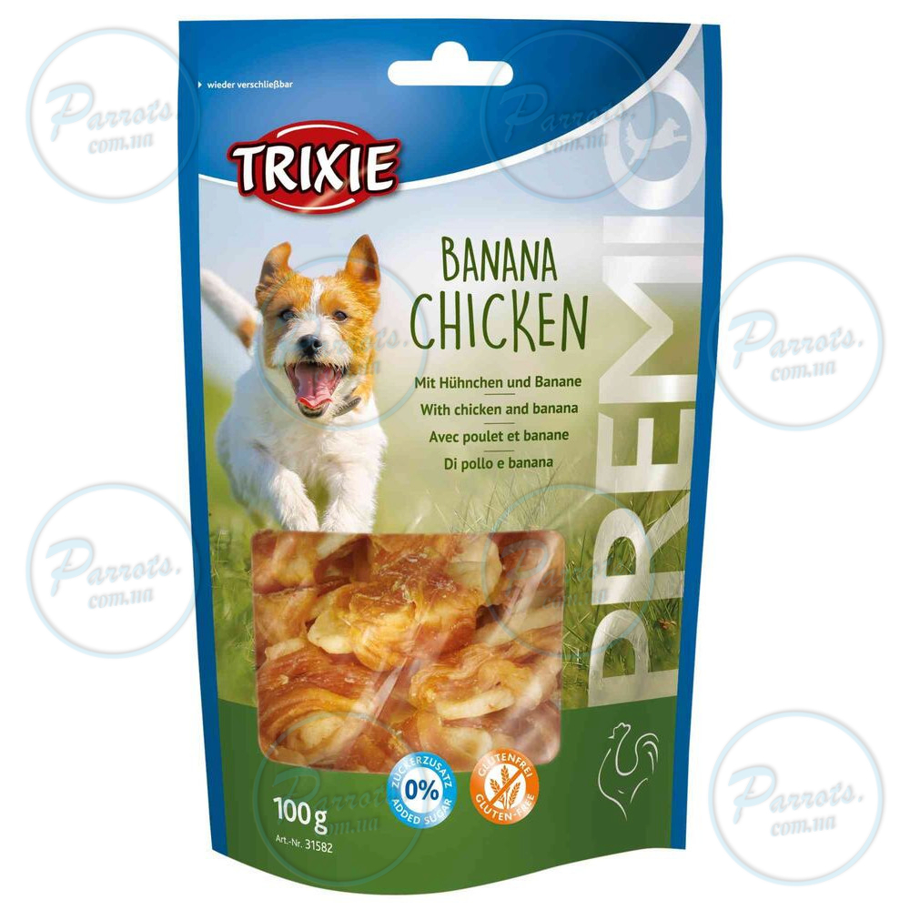 Ласощі Trixie Premio Banana Chicken для собак з куркою та бананом 100 г