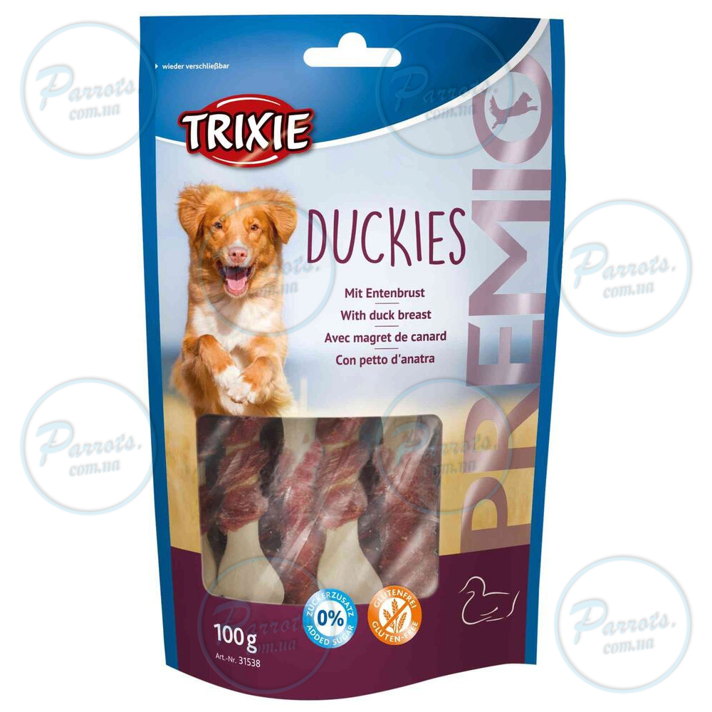 Ласощі Trixie Premio Duckies для собак кісточки з качкою 100 г