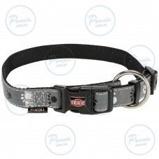 Ошейник Trixie Silver Reflect для собак, светоотражающий, S-M: 30-45 см/15 мм, серый