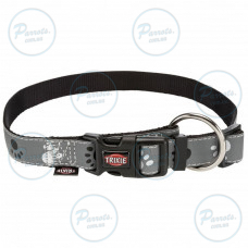 Ошейник Trixie Silver Reflect для собак, светоотражающий, M-L: 35-55 см/20 мм, серый