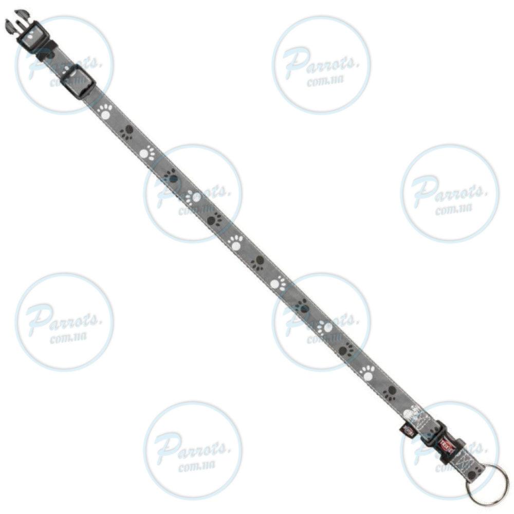 Нашийник Trixie Silver Reflect для собак, світловідбиваючий, M-L: 35-55 см/20 мм, сірий