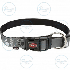Ошейник Trixie Silver Reflect для собак, светоотражающий, L-XL: 40-65 см/25 мм, серый