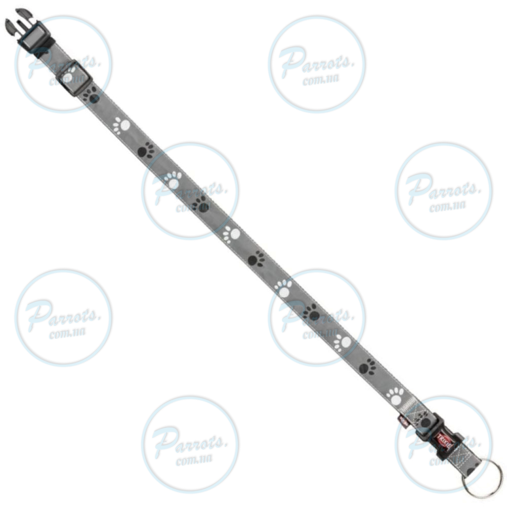 Нашийник Trixie Silver Reflect для собак, світловідбиваючий, L-XL: 40-65 см/25 мм, сірий