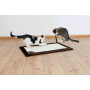 Дряпка-килимок Trixie для котів, з м'ячиком на пружині, сизаль/плюш, 70х45 cм (коричнева)