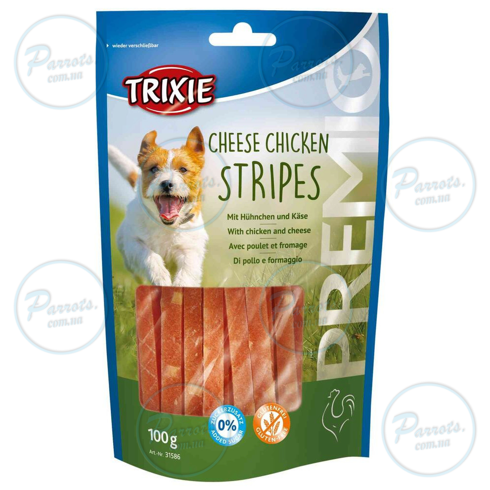 Ласощі Trixie Premio Chicken Cheese Stripes для собак палички з куркою та сиром 100 г