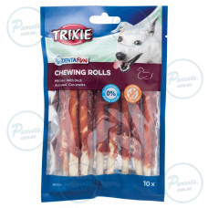 Палочка Trixie Denta Fun для чистки зубов собак, с уткой, 12 см, 80 г, 10 шт