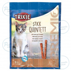 Лакомство Trixie Premio Quadro-Sticks для кошек, ягненок и индейка, 5 шт