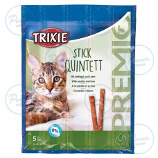 Ласощі Trixie Premio Quadro-Sticks для котів, домашня птиця та печінка, 5 шт