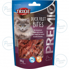 Ласощі Trixie Premio Duck Filet Bites для котів, з сушеного філе качки, 50 г