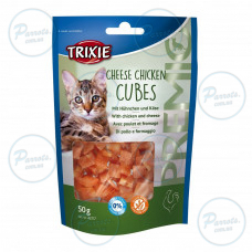 Лакомство Trixie Premio Cheese Chicken Cubes для кошек, сыр и курица, 50 г
