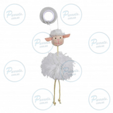 Игрушка Trixie Овца с погремушкой на резинке для кошек, 20 см (плюш)