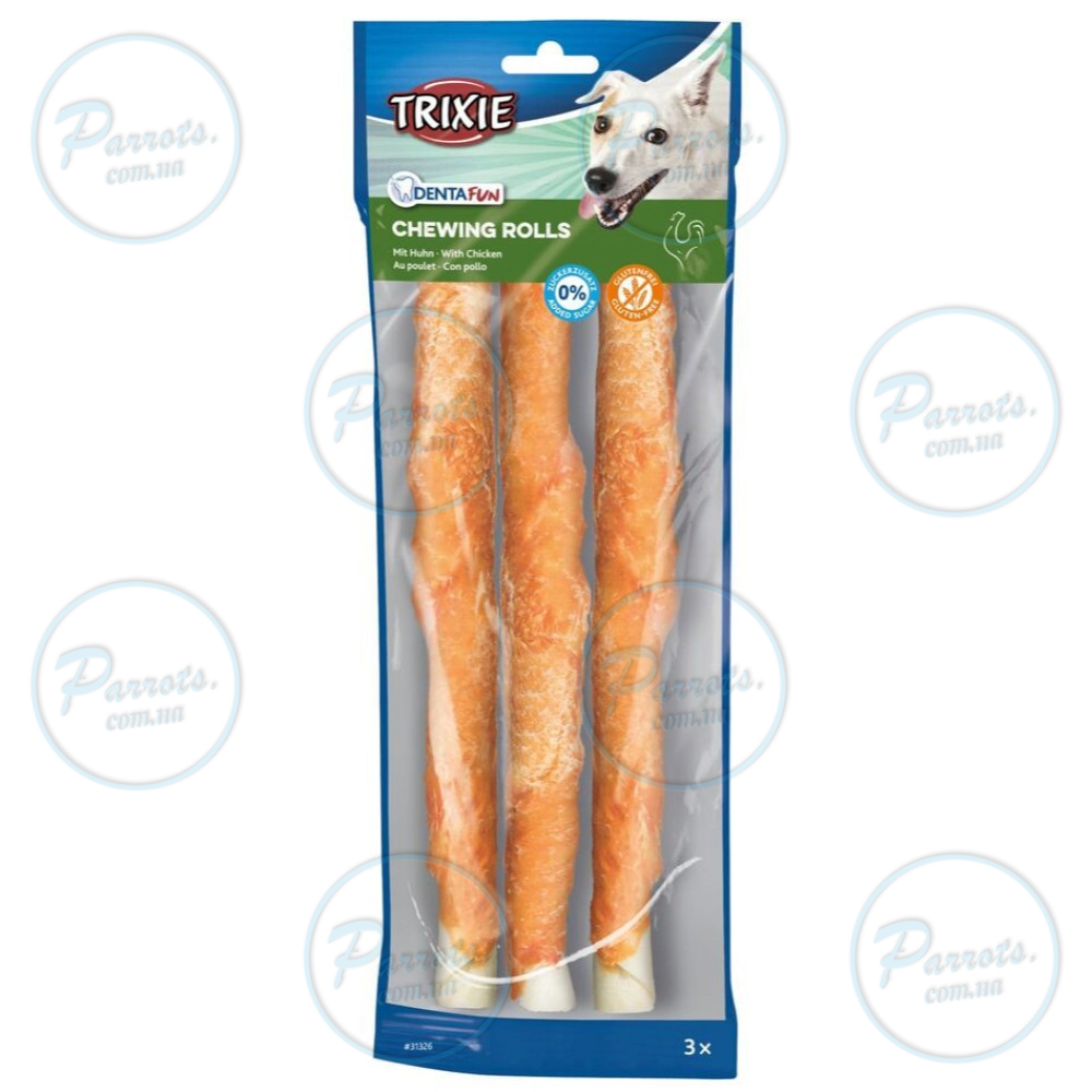 Ласощі Trixie Denta Fun для собак Палички для чищення зубів з куркою 28 см 250 г 3 шт