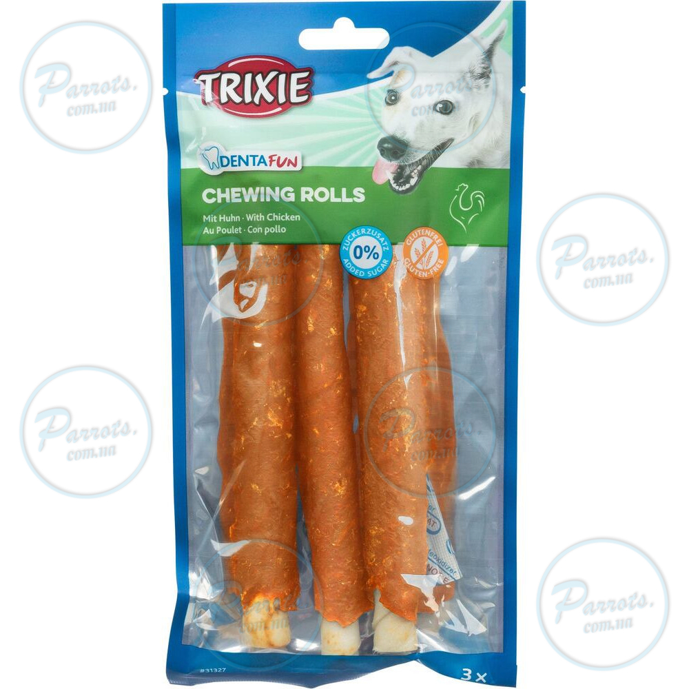 Ласощі Trixie Denta Fun для собак Палички для чищення зубів з куркою 17 см 140 г 3 шт