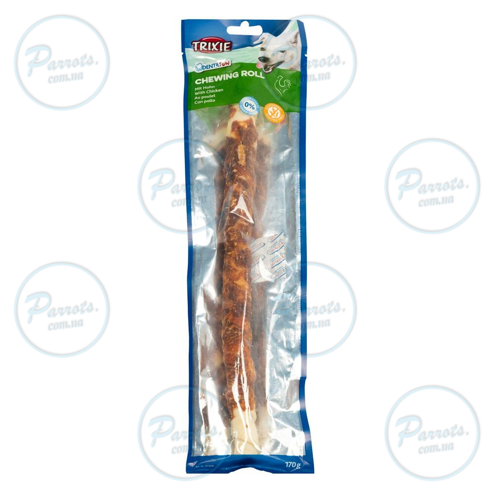 Ласощі Trixie Denta Fun для собак Палички для чищення зубів з куркою 40 см 170 г