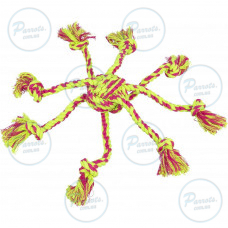 Игрушка Trixie Мяч плетеный с веревками для собак, d:44 см