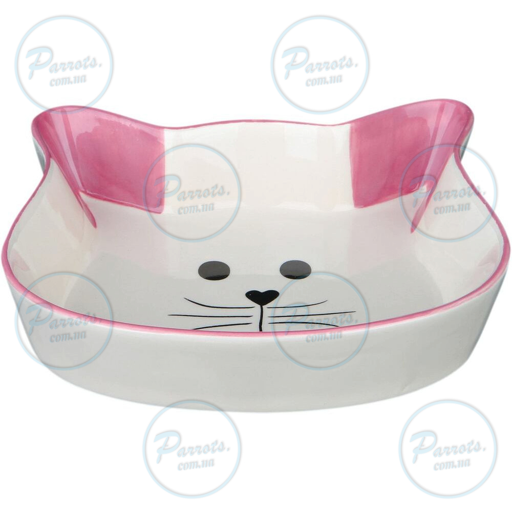 Миска Trixie для котів, у формі котячої мордочки, керамічна, 12 см, 250 мл