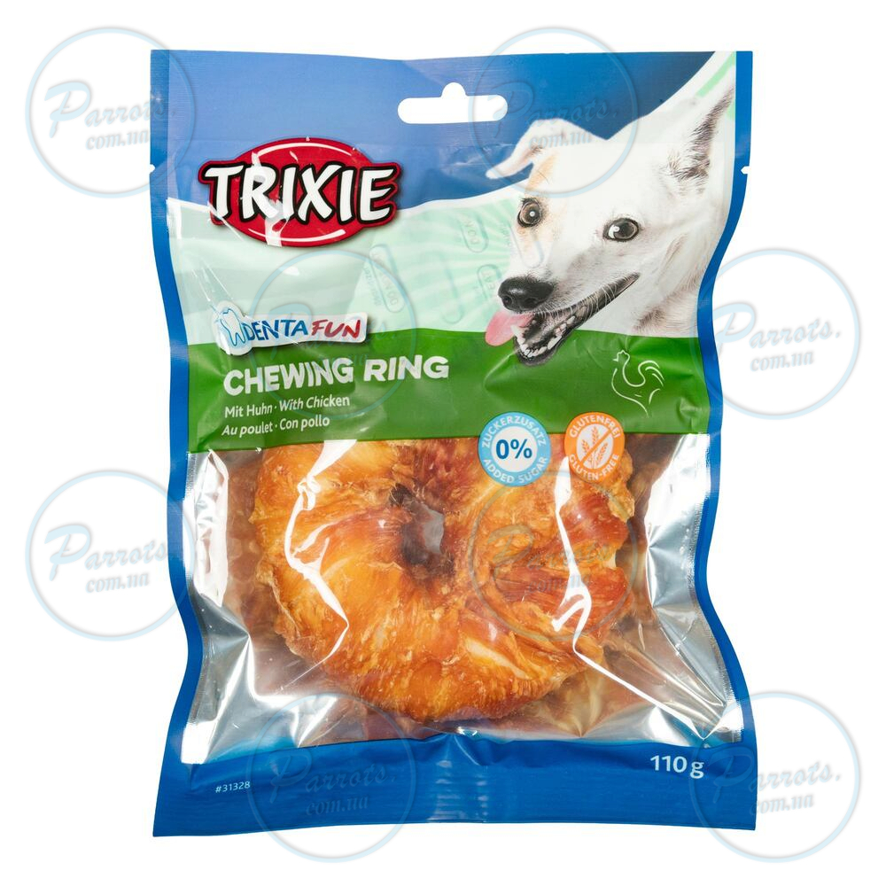 Ласощі Trixie Denta Fun для собак Кільце для чищення зубів з куркою 10 см 110 г