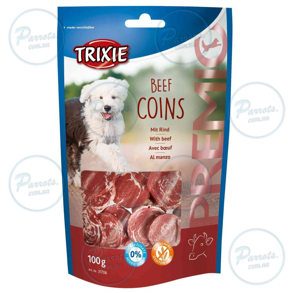 Ласощі Trixie Premio Beef Coins для собак з яловичиною 100 г