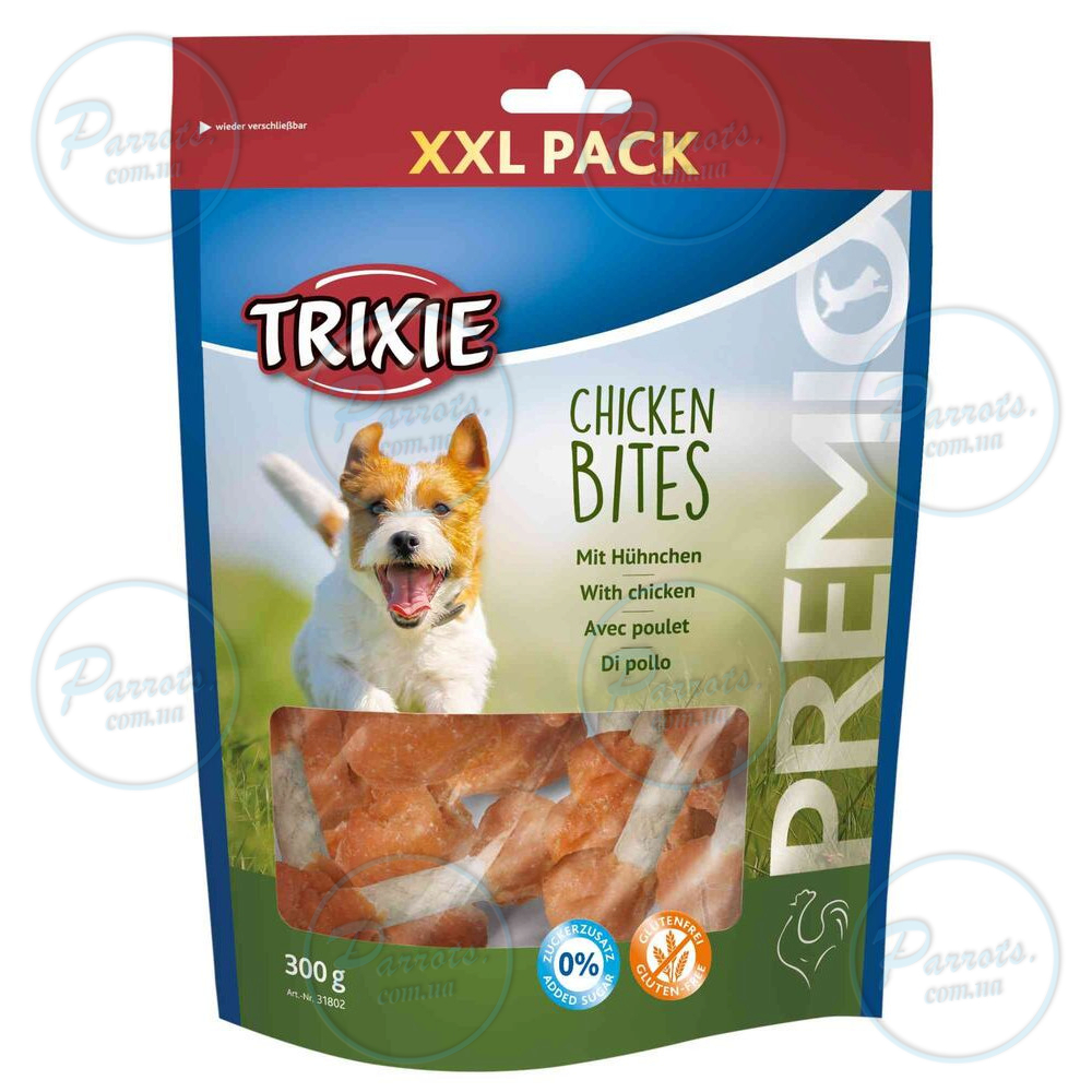Ласощі Trixie Premio Chicken Bites XXL для собак курячі гантельки з куркою 300 г