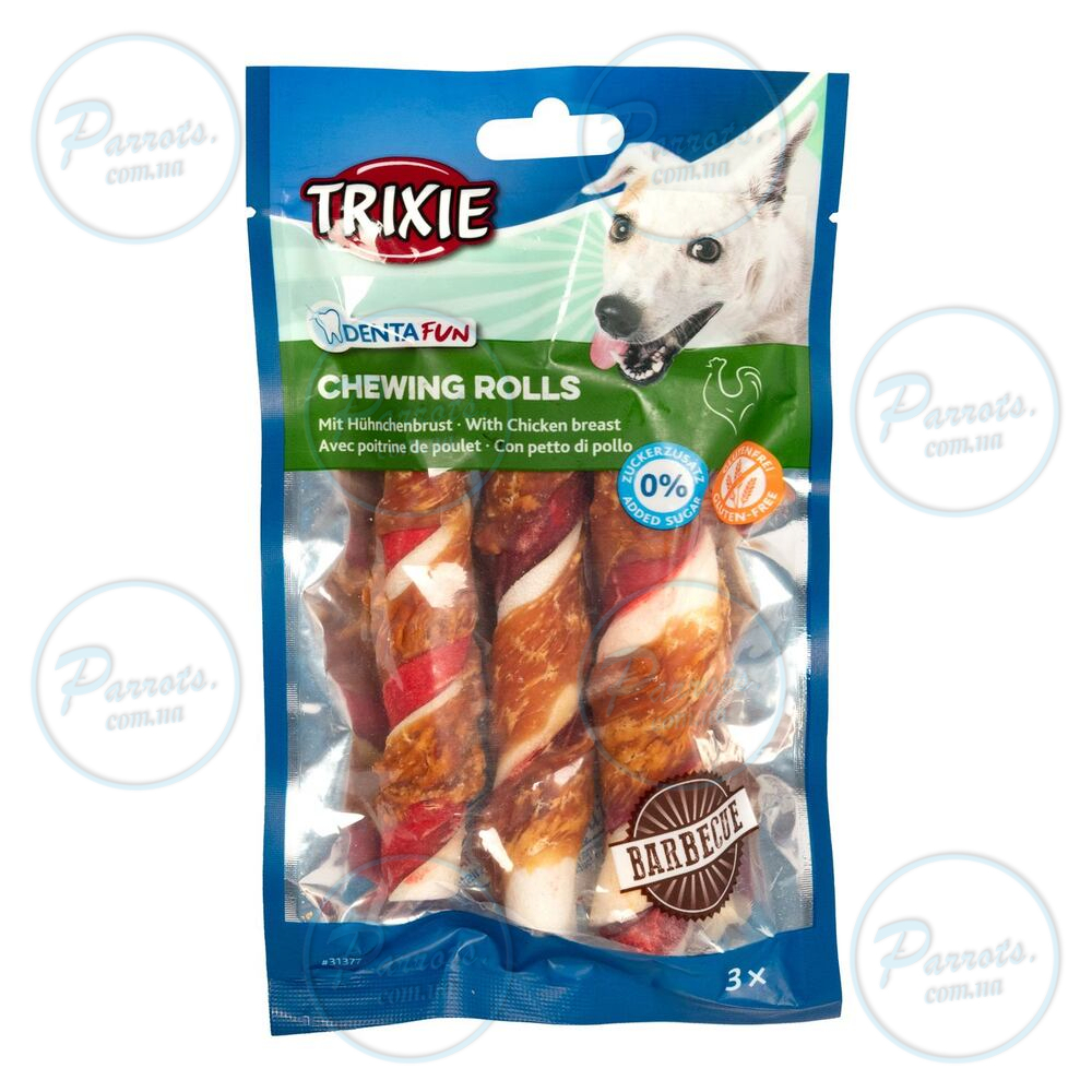 Ласощі Trixie Denta Fun для собак Палички для чищення зубів з куркою 12 см 105 г 3 шт