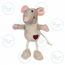 Іграшка Trixie Мишка з серцем для котів, 11 см (плюш)