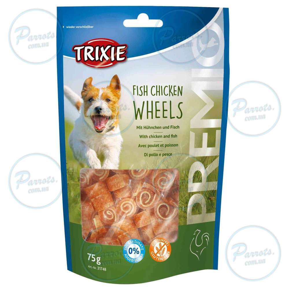 Ласощі Trixie Premio Fish Chicken Wheels для собак з куркою та рибою 75 г