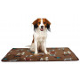 Килимок Trixie FunDogs для собак, плюшевий, з собачками, 90х68 см (коричневий)