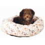 Лежак Trixie Lingo для собак, флісовий, з лапками/кісточками, 50х40 см (білий/бежевий)