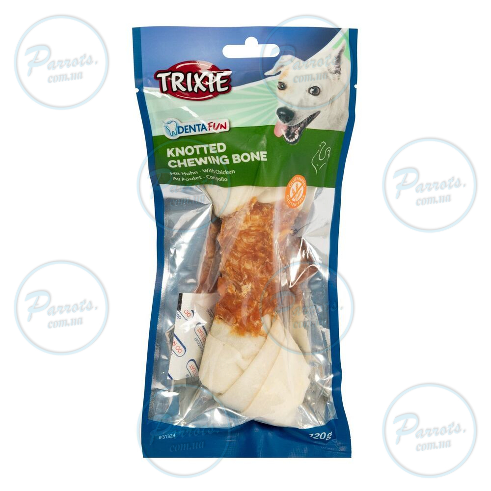Ласощі Trixie Denta Fun для собак Кісточка для чищення зубів з куркою 18 см 120 г