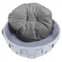 Лежак Trixie Lennie для собак плетений, фетровий/плюшевий, 45 см (сірий)