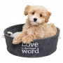 Лежак Trixie Lian для собак, з ручками, фетровий/плюшевий, 45 см (сірий)