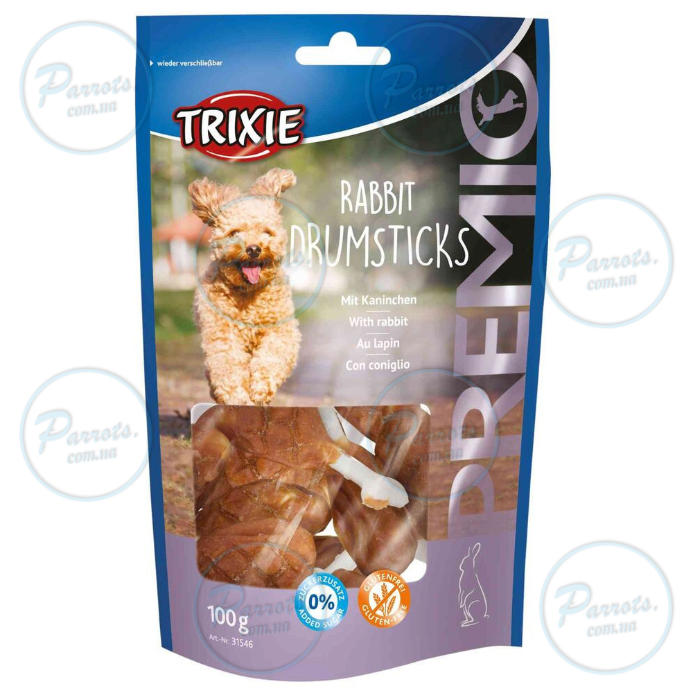 Ласощі Trixie Premio Rabbit Drumsticks для собак кісточки з кроликом 100 г 8 шт