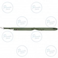 Повідець-перестібка Trixie для собак Premium нейлон оливкова XS-S 2 м/15 мм